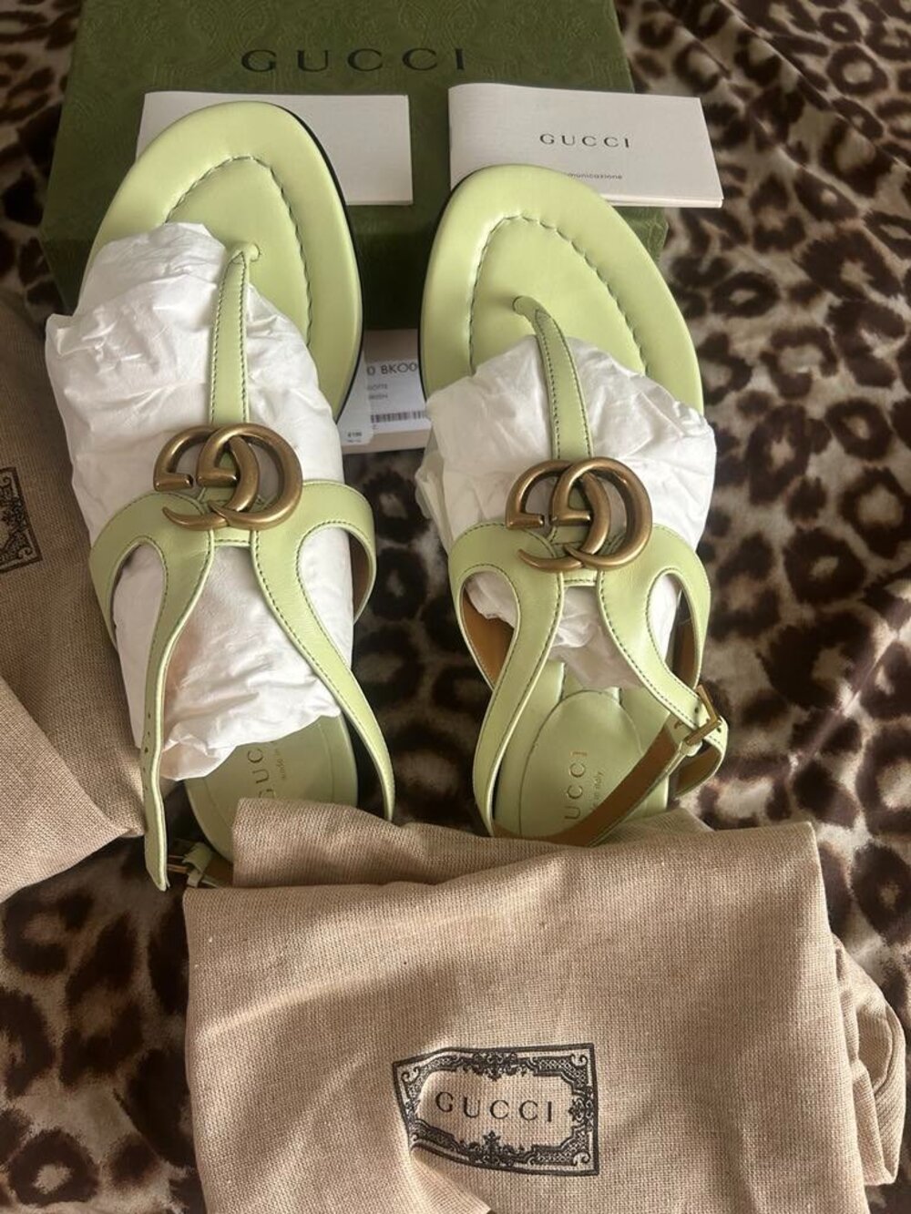 Gucci Authentic Green Summer Sandals 6.5 - Picture 5 of 8